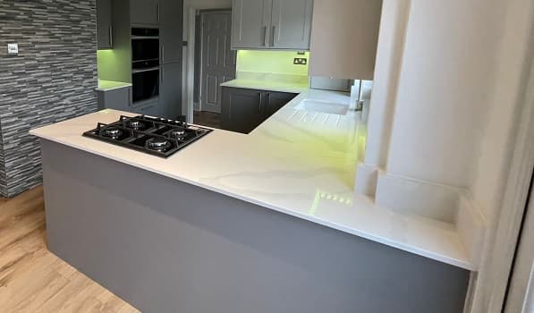 Calacatta Quartz Harlow worktops