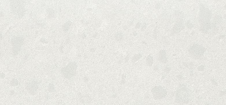 white quartz worktop with soft cloudy pattern