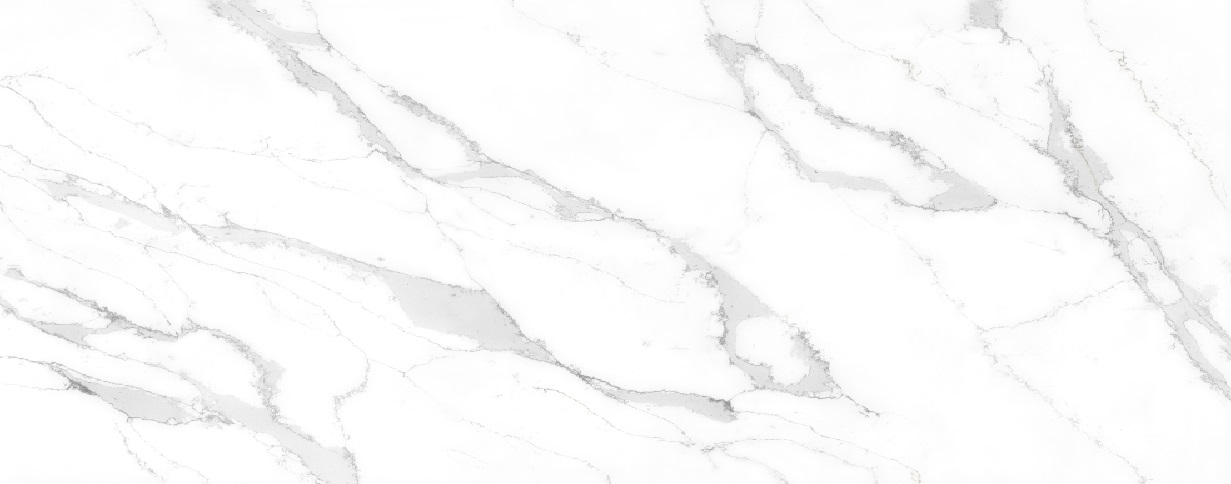 calacatta quartz worktop with soft grey veining in a modern kitchen