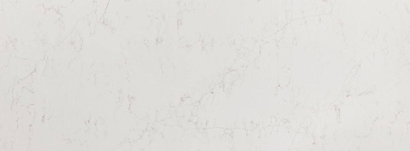carrara quartz worktop with light grey marble style veining
