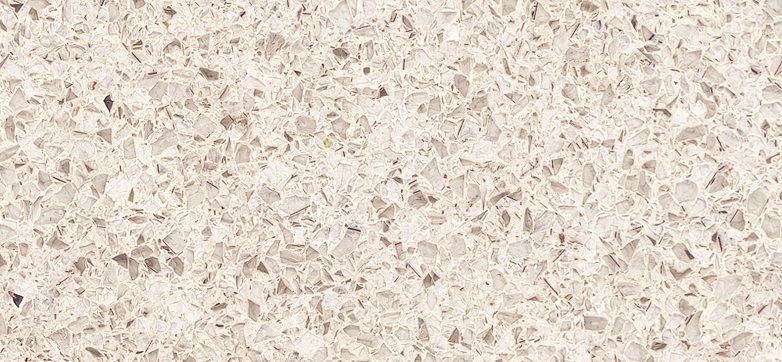 white sparkle quartz worktop with light reflective flecks