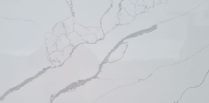 calacatta isla bella quartz worktop with subtle flowing veining