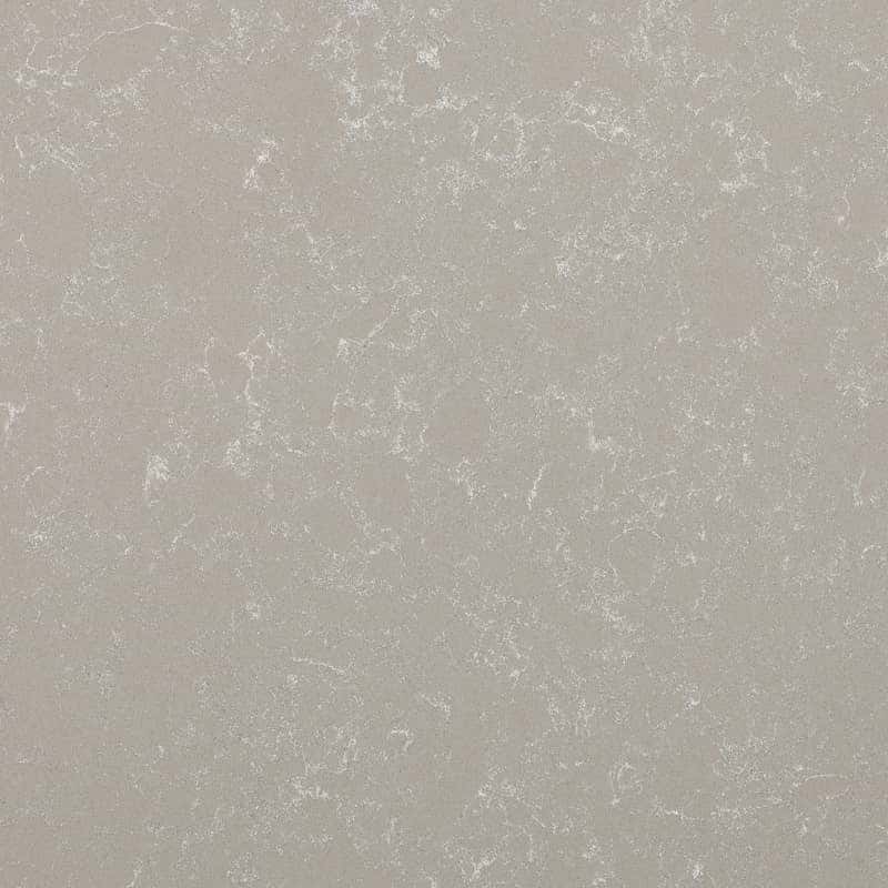 light grey quartz worktop with soft pearl effect