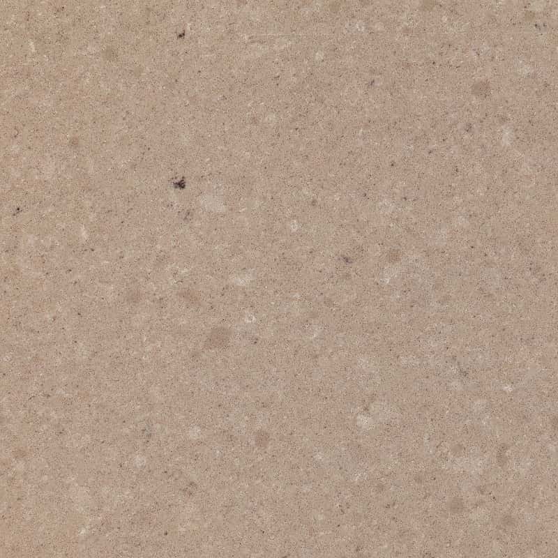 white quartz worktop with ammonite fossil pattern