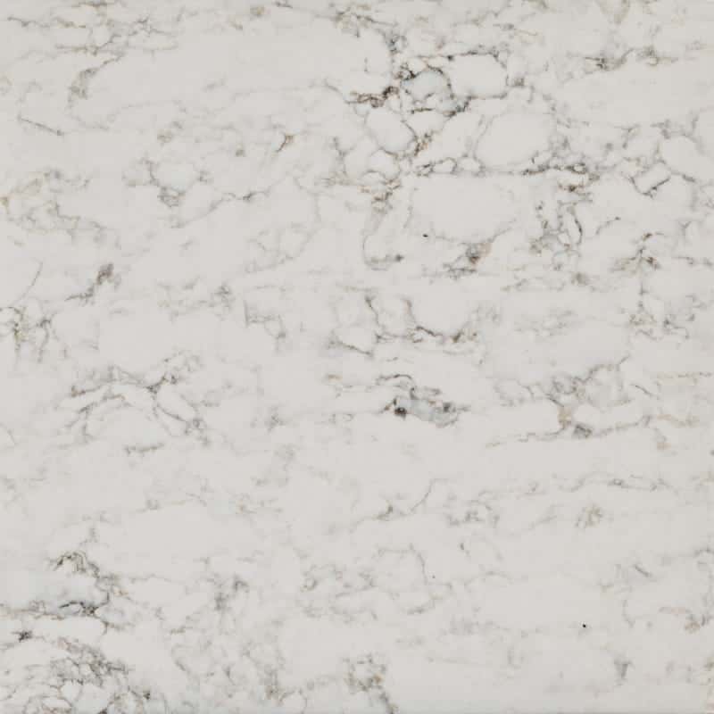 plain white quartz worktop with clean minimal finish