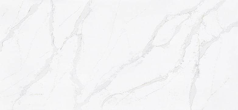 calacatta gold quartz worktop with white background and gold veining