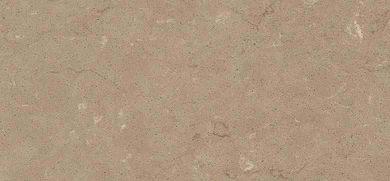 warm neutral quartz worktop with soft earthy tone