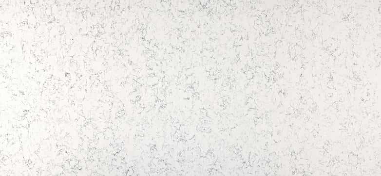 white quartz worktop with fine speckled grey pattern