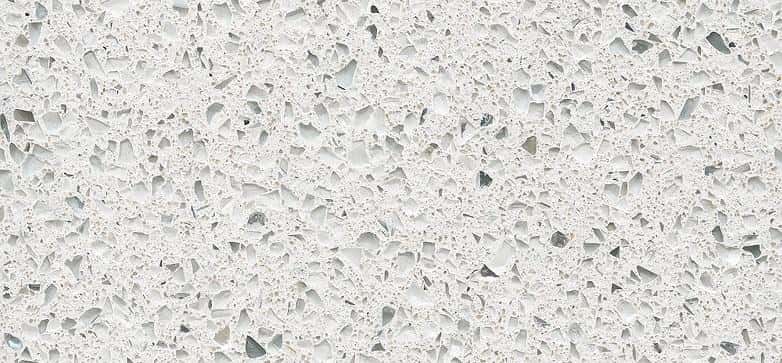 white sparkle quartz worktop with fine glitter particles